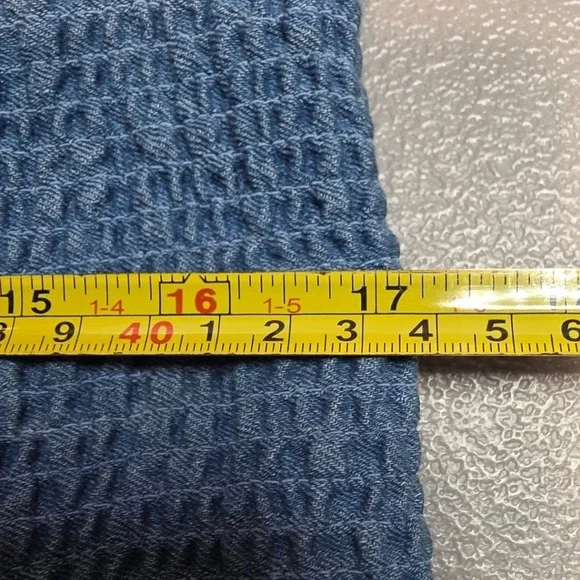 Anthropologie Womens XL Blue The Tommie Denim Eyelet Trim Dress NWT - Picture 10 of 14